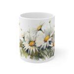 Gänseblümchen Aquarell Tasse - Blumiger Kaffeebecher für Naturfreunde und Blumenliebhaber