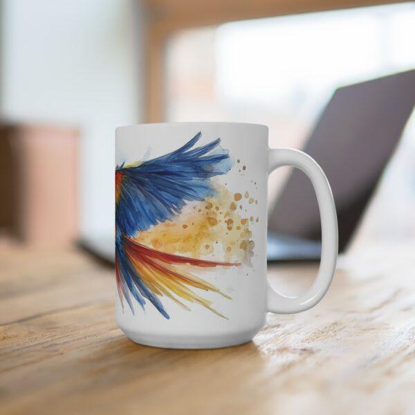 Aquarell Papagei Tasse - Tropisches Vogel-Design für Tierliebhaber