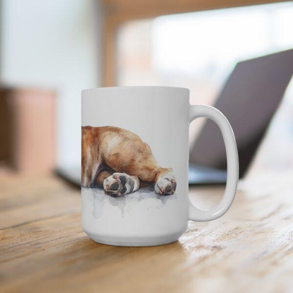 Stilvolle Bulldogge Keramiktasse im Aquarell-Design - Hochwertiger Druck, perfekt für jeden Anlass