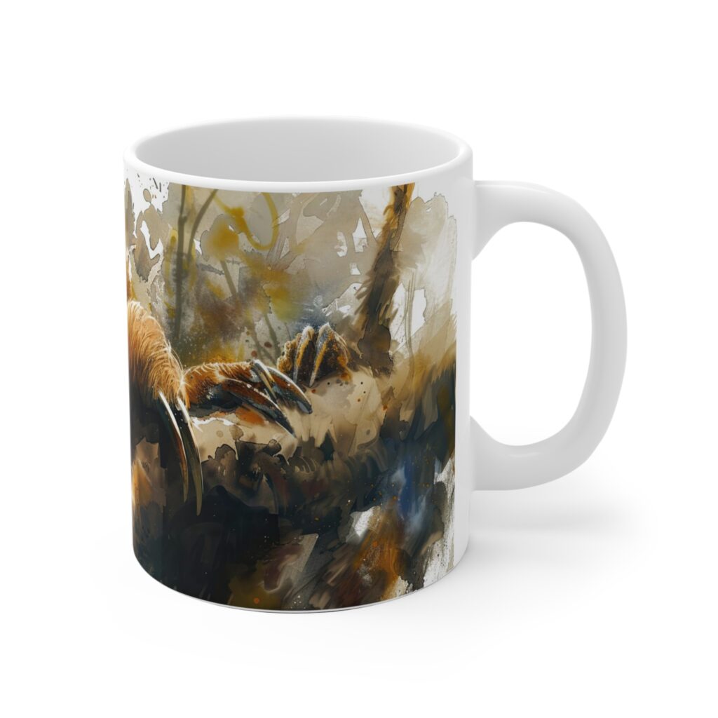 Aquarell Faultier Keramikbecher - Hochwertige Tasse f&uuml;r Kaffeeliebhaber