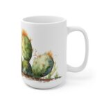 Aquarell Kaktus Tasse aus Keramik – Naturinspiriertes Design für Kaffeeliebhaber