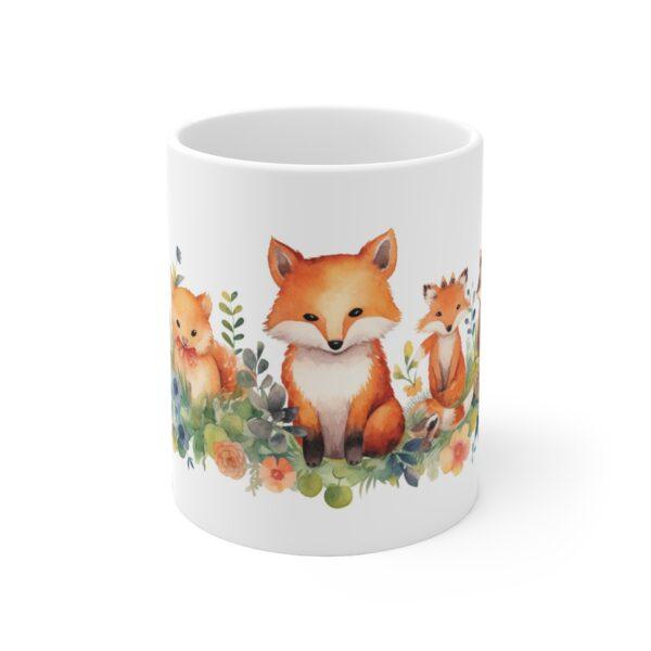 "Personalisierte Aquarell-Tasse mit Waldtier-Motiven – Perfektes Geschenk für Tier- und Naturfreunde"