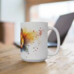 "Farbenfrohe Aquarell Schmetterling Tasse aus Keramik - Ideal für Kaffee und Tee, Perfektes Geschenk"