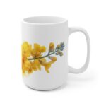 Aquarell Canola Blume Tasse aus Keramik - Perfekte Geschenkidee für Blumenliebhaber