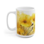 Aquarell Canola Blume Keramiktasse - Perfekte Geschenkidee für Blumenliebhaber