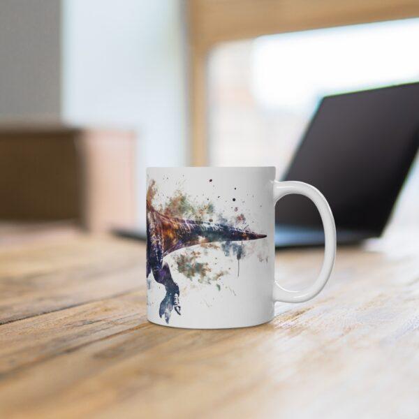 Dinosaurier Tasse mit Tyrannosaurus Rex Aquarell - Perfektes Geschenk für Paläontologie-Fans und Dino-Liebhaber