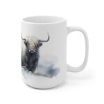 Majestätische Yak Aquarell Tasse – Becher für Naturliebhaber und Wildnisfreunde