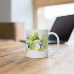 Ginkoblätter Aquarell Tasse - Stilvoller Becher mit botanischem Design für Natur- und Kunstliebhaber