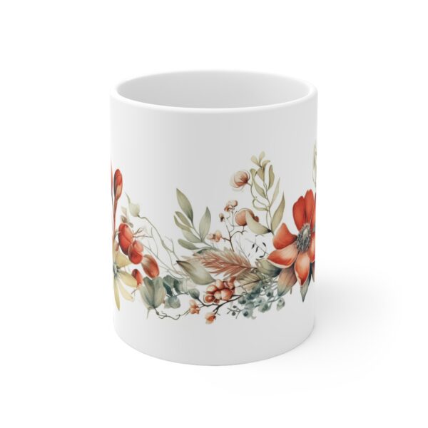 Aquarell Pflanzen Kaffeetasse - Bedruckte Geschenkidee mit Blumenmotiv