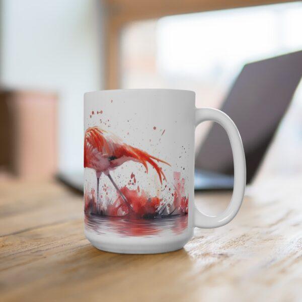 Flamingo Aquarell Tasse - Eleganter Becher für Vogelliebhaber und Kunstfans