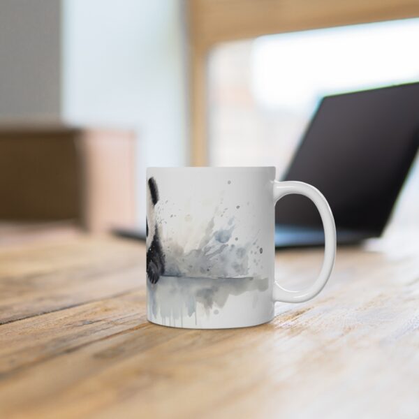 Weiße Keramiktasse mit Pandabär im Aquarell-Stil – Ideal für Tierliebhaber