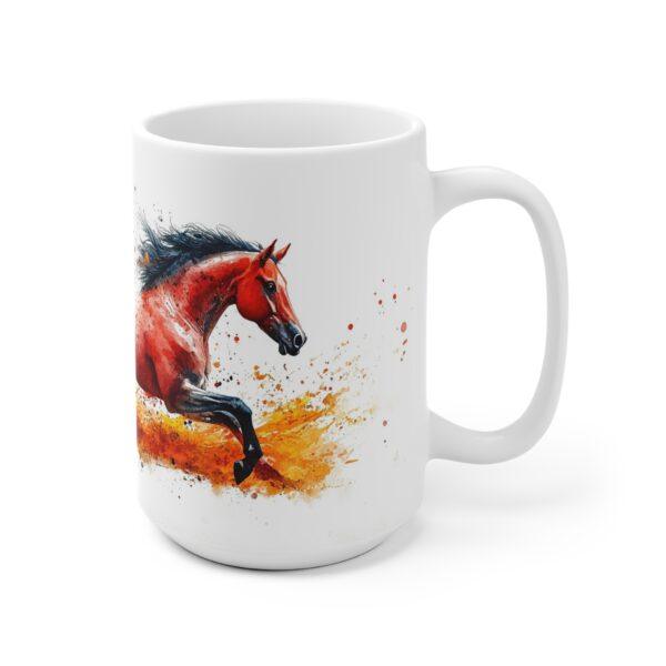 Keramiktasse mit Pferdemotiv - Hochwertige Aquarell-Design für Tierliebhaber