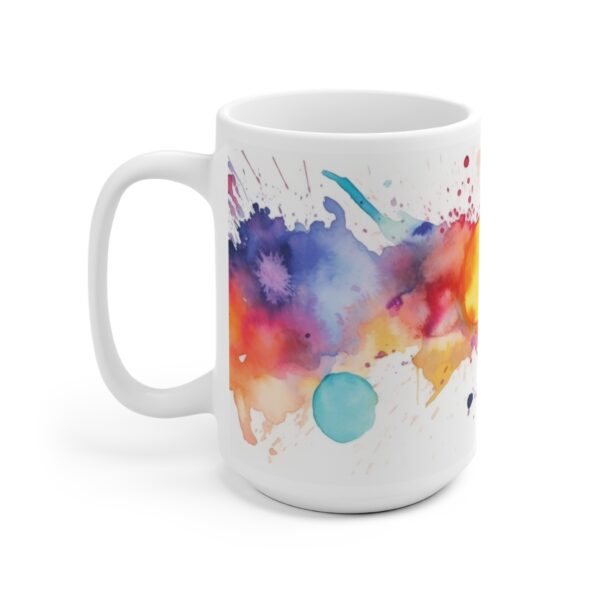 Abstrakte Wasserfarben Tasse – Künstlerischer Aquarell Becher für Kunstliebhaber und Kreative