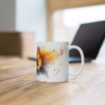 "Farbenfrohe Aquarell Schmetterling Tasse aus Keramik - Ideal für Kaffee und Tee, Perfektes Geschenk"