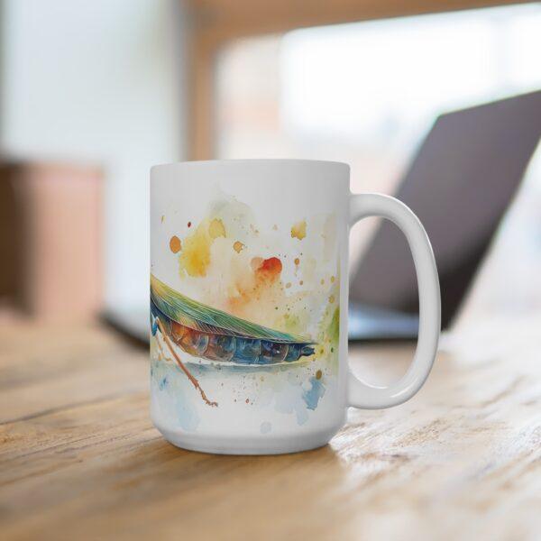 Gottesanbeterin Aquarell Tasse – Insekten-Design für Naturliebhaber