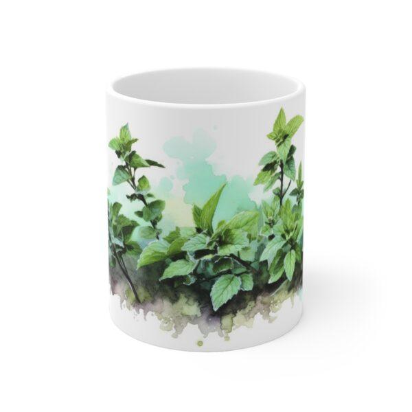 Minze Aquarell Tasse – Stilvolles Kräuter Design für Teeliebhaber und Naturfreunde