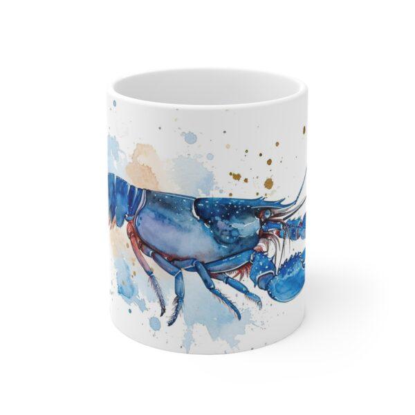 Blauer Flusskrebs Aquarell Tasse - Exotisches Design für Aquaristen und Naturfreunde