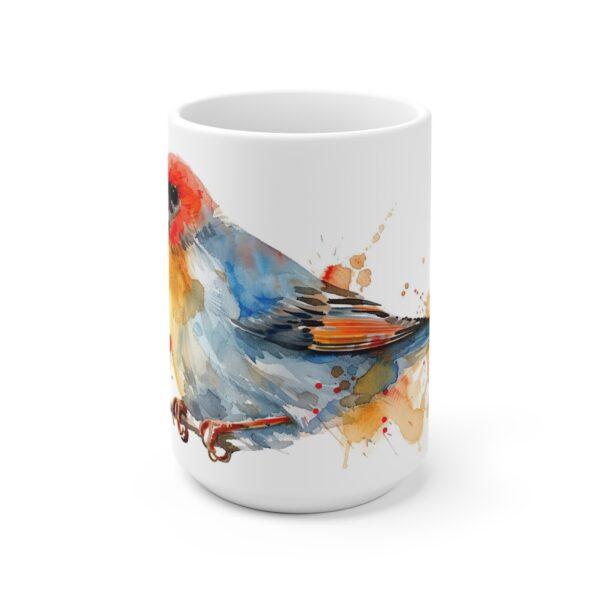 Aquarell Zebrafink Vogel Becher – Stylischer Kaffeebecher für Vogel-Liebhaber