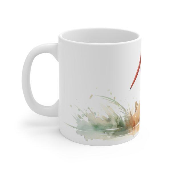 Storch Aquarell Tasse - Eleganter Becher für Natur- und Vogelliebhaber