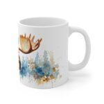 Aquarell Elch Tasse - Keramiktasse mit majestätischem Design, mikrowellenfest