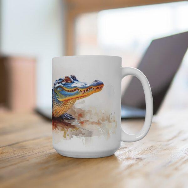 Krokodil/Alligator Aquarell Tasse - Wildtier Design Becher für Tierliebhaber und Abenteurer