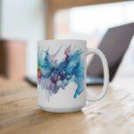 Abstrakte Wasserfarben Tasse - Kreativer Aquarell Becher für Kunstliebhaber und Kreative