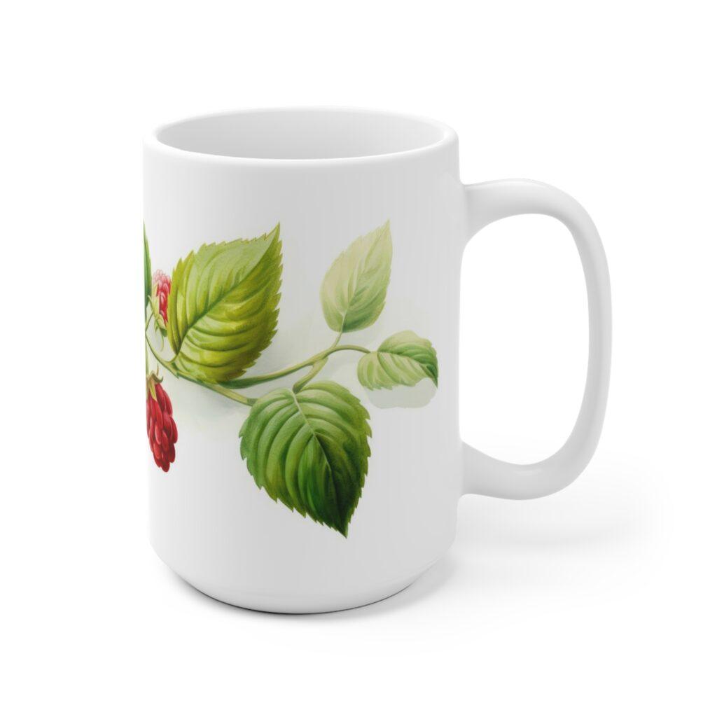 Himbeere Aquarell Tasse &ndash; Becher mit Saftigem Beeren Design f&uuml;r Sommerfr&uuml;chte-Fans und Natur-Liebhaber