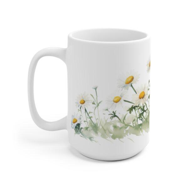 Gänseblümchen Aquarell Tasse – Stilvolle Keramiktasse für Natur- und Blumenliebhaber