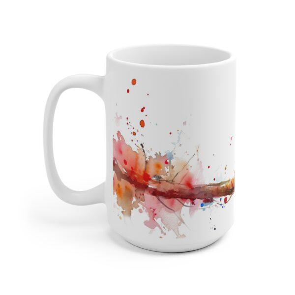 Zebrafink Keramik Becher - Aquarell Design für Vogelliebhaber