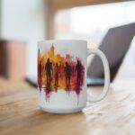 Keramiktasse Zombiehorde Aquarelldesign - Hochwertiger Druck für Kaffee und Tee