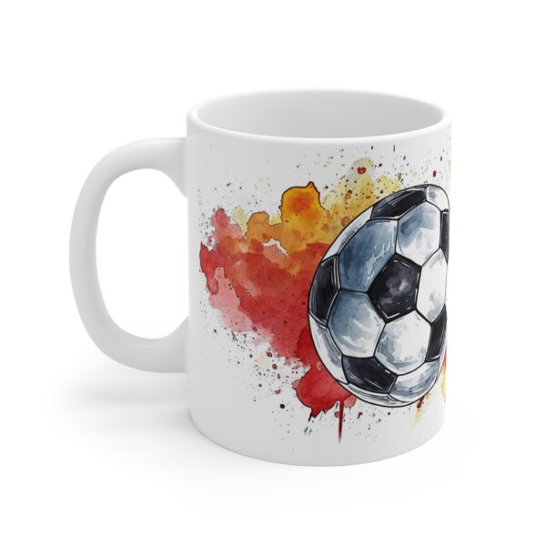 Fußball Deutschlandflagge Aquarell Tasse - Ideal für Fußballfans und Patrioten