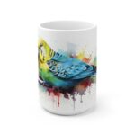 Wellensittich Tasse im Aquarell Design für Vogelliebhaber und Naturfreunde