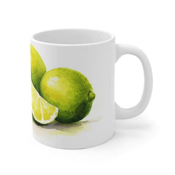 Erfrischende Limetten Aquarell Tasse - Zitrus Design für Vitalität und Genuss