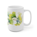 Ginkoblätter Aquarell Tasse - Stilvoller Becher mit botanischem Design für Natur- und Kunstliebhaber