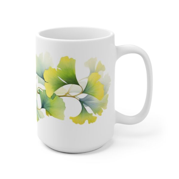 Ginkoblätter Aquarell Tasse - Stilvoller Becher mit botanischem Design für Natur- und Kunstliebhaber