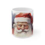 Aquarell Weihnachtsmann Tasse - Exklusive Santa Claus Keramik für Festliche Genussmomente