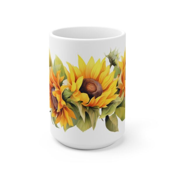 Sonnenblumen Aquarell Tasse - Farbige Blumentasse für Blumenliebhaber und Naturfreunde