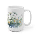 Gänseblümchen Aquarell Tasse – Stilvolle Keramiktasse für Natur- und Blumenliebhaber