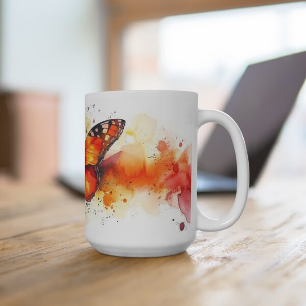 Farbenfrohe Aquarell Schmetterling Tasse aus Keramik - Ideal für jeden Anlass