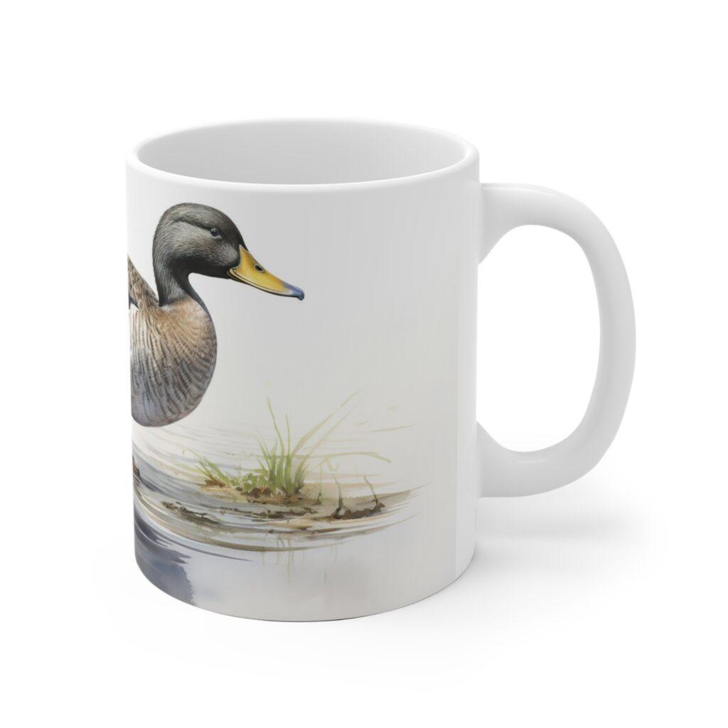 Aquarell Ente Tasse - Stilvoller Becher f&uuml;r Vogelliebhaber und Naturfreunde
