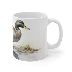 Aquarell Ente Tasse - Stilvoller Becher für Vogelliebhaber und Naturfreunde