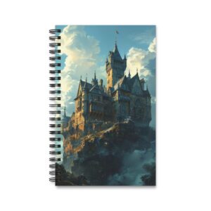 Aquarell Mystisches Schloss Notizbuch - Ringbindung in Blank, Liniert, Punktraster und Planer Varianten