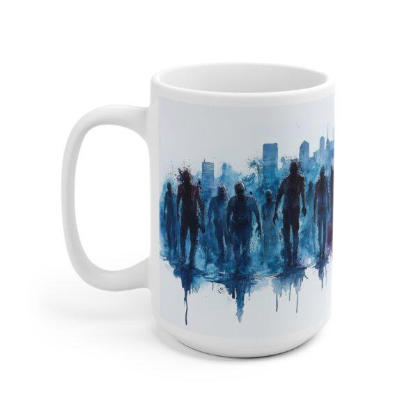 Keramiktasse Zombiehorde Aquarelldesign - Hochwertiger Druck für Kaffee und Tee