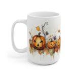 Halloween-Keramiktasse mit Herbst-Aquarellmotiv - Perfekte Geschenkidee zur Saison