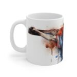 Jesus am Kreuz Tasse - Spirituelle Aquarell Keramiktasse für Christliche Andacht und Inspiration