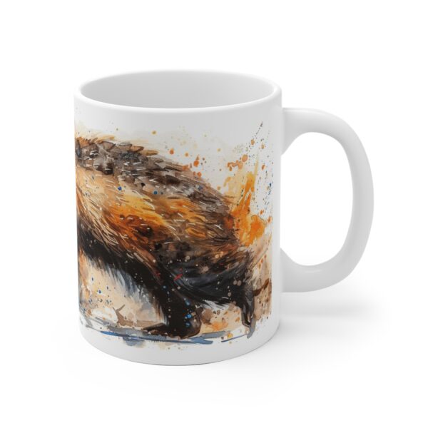 Aquarell Dachs Keramiktasse - Kunstvolles Design für Tierliebhaber