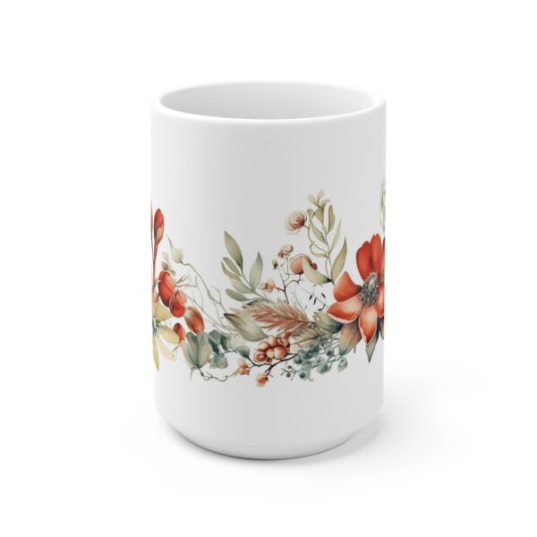 Aquarell Pflanzen Kaffeetasse - Bedruckte Geschenkidee mit Blumenmotiv