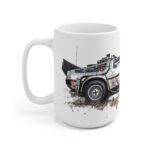 DeLorean Aquarell Tasse - Cooles Design für Filmfans und Sci-Fi-Liebhaber