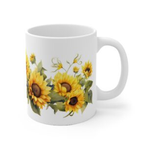 Sonnenblumen Aquarell Tasse – Stilvoller Becher für Blumenliebhaber und Sonnenanbeter