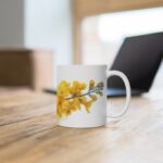 Aquarell Canola Blume Tasse aus Keramik - Perfekte Geschenkidee für Blumenliebhaber